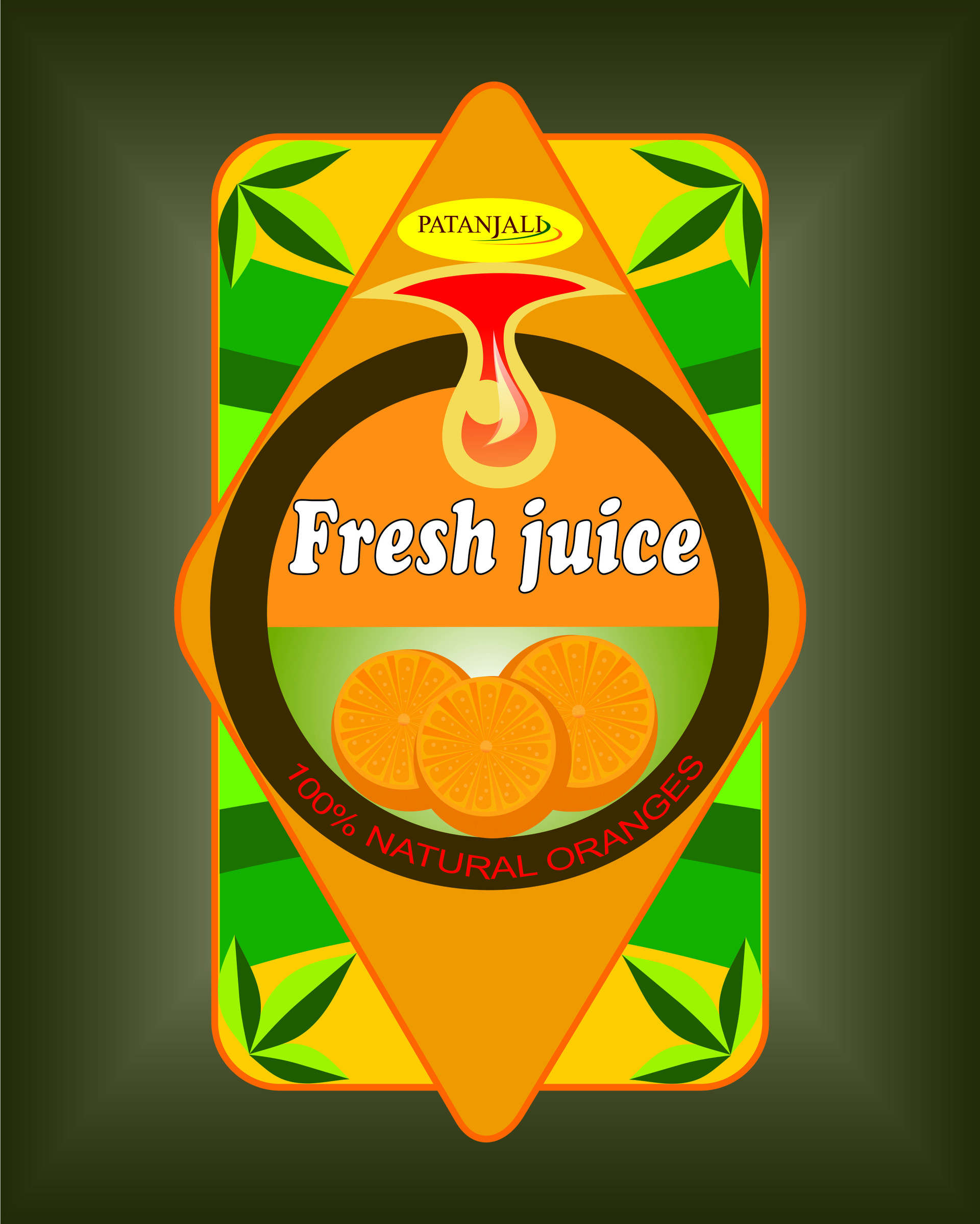 ArtStation Orange juice bottle label