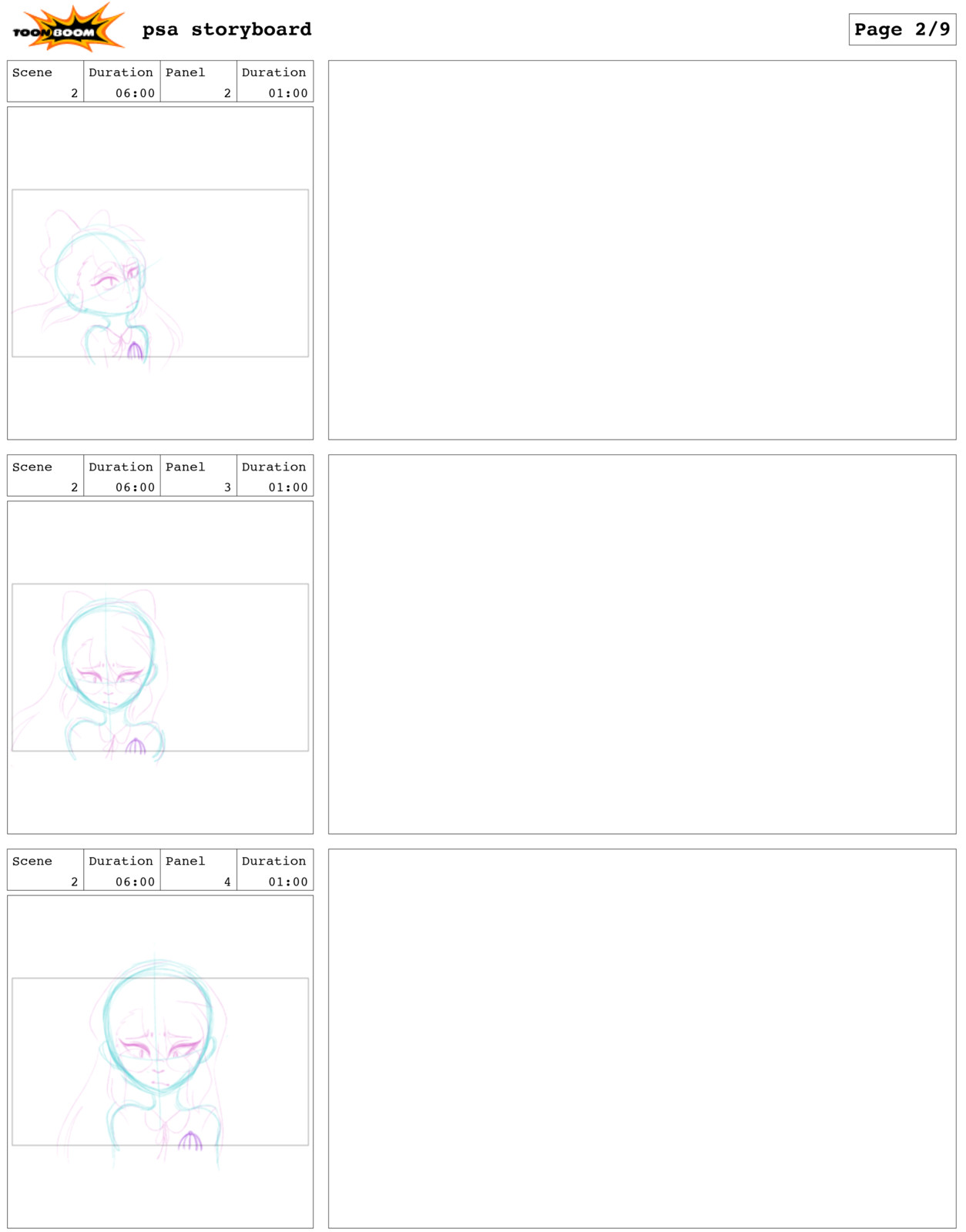 Page 2 of storyboard.