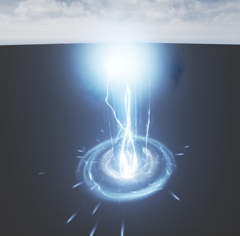 Close-up of the impact.
