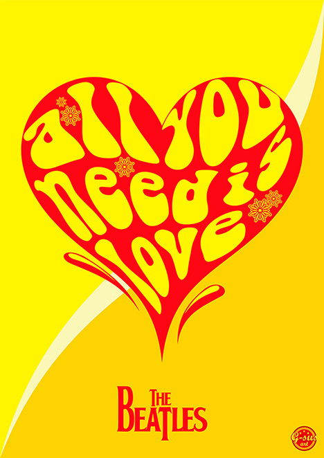 Artstation The Beatlles All You Need Is Love Art Print Jesus Prado