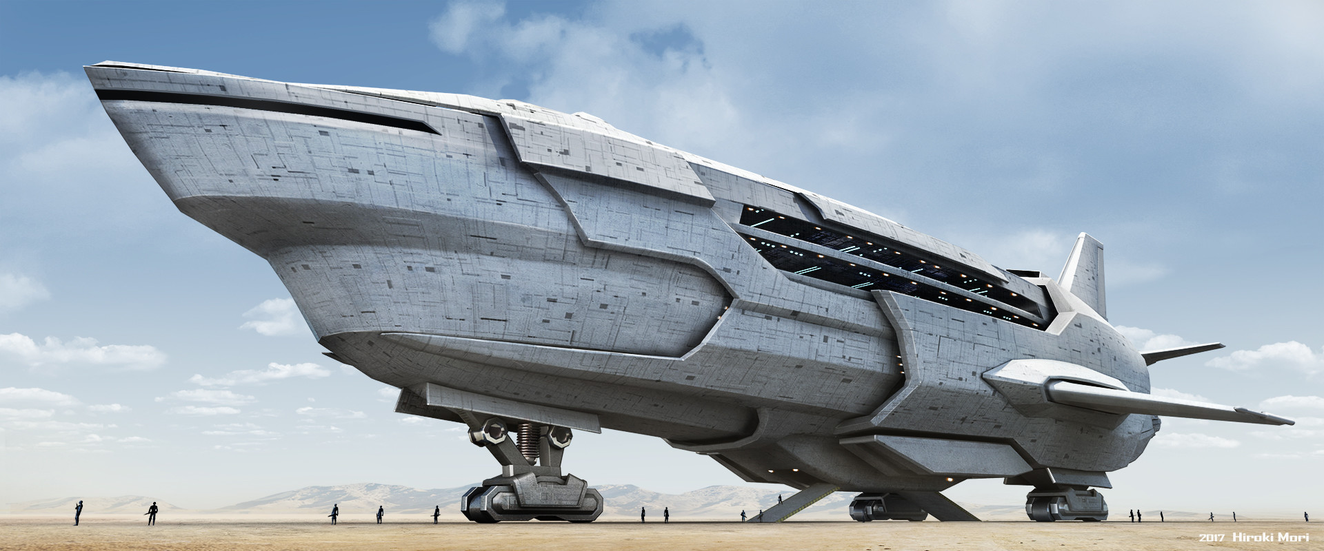 Artstation Sci Fi Spaceship Hiroki Mori