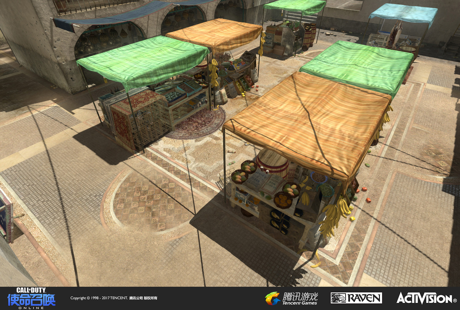 Seatown: A re-imagined multiplayer map originally appearing in Modern Warfare 3. I recreated the terrain and set dress to be more colorful and varied than the original setting.