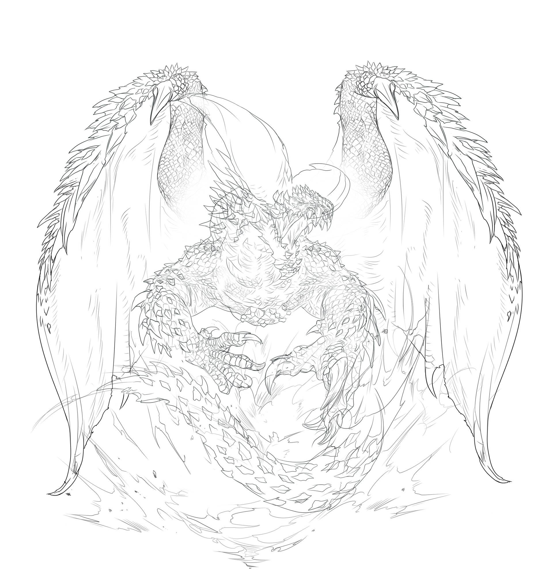 a artist drawing Victoria Yurkovets Nergigante a artist drawing Victoria Yurkovets Nergigante