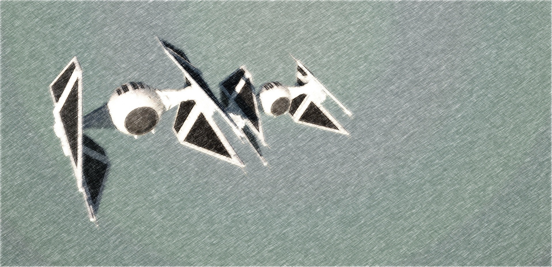Landon Blake Tie Interceptor Pair Star Wars Fan Art
