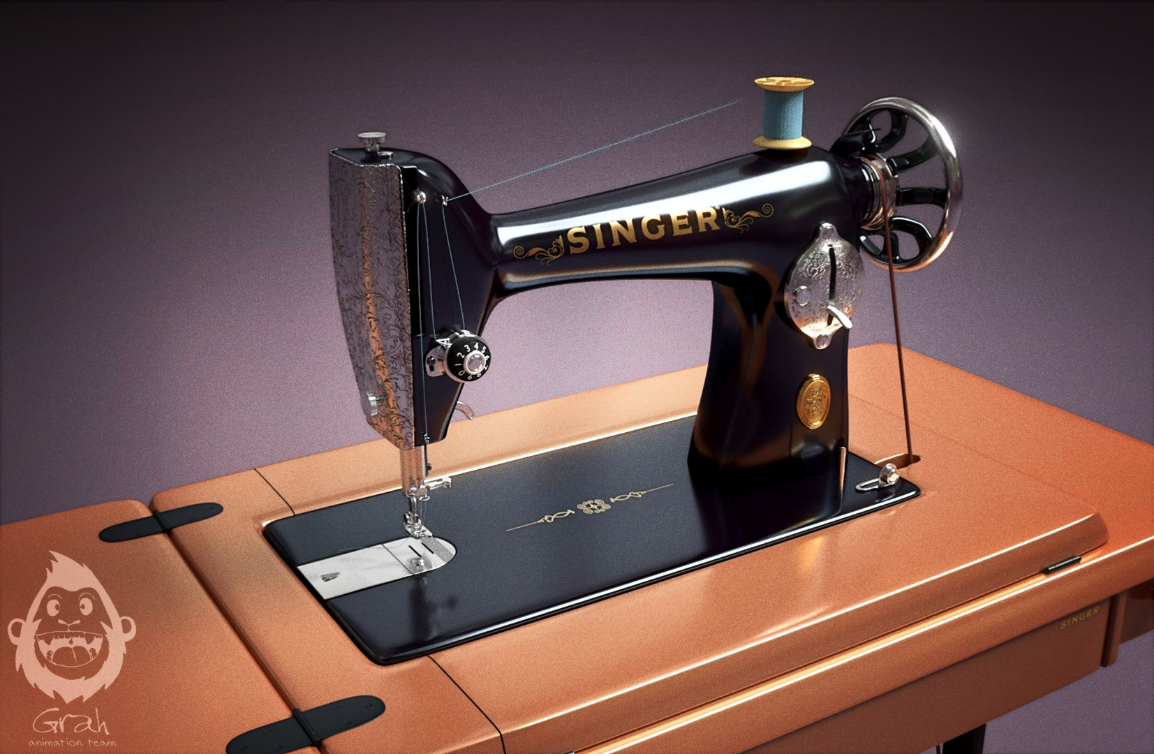 ArtStation - antique sewing machine