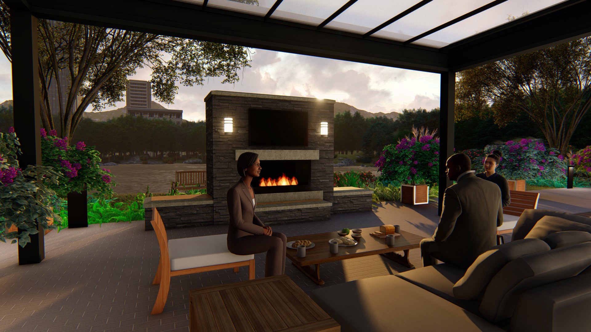 Patio entertainment center cheap