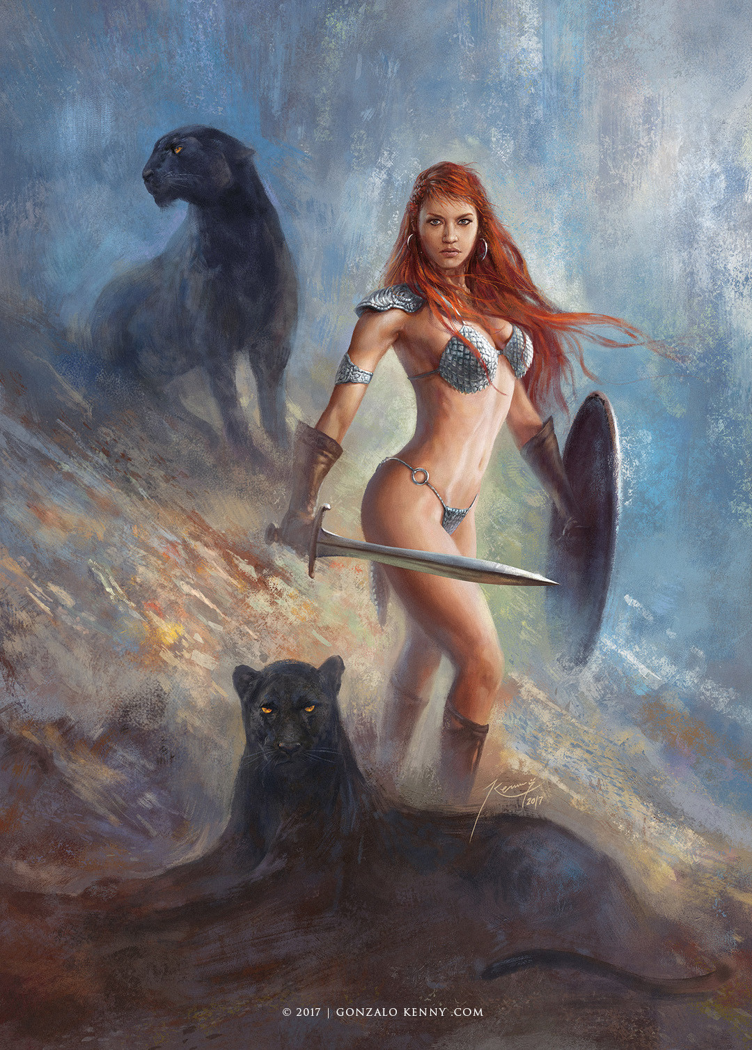 Red Sonja and the two Shadows