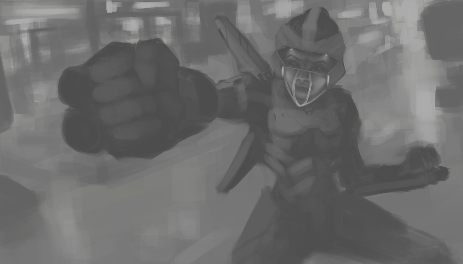 Laying down values and shapes.  