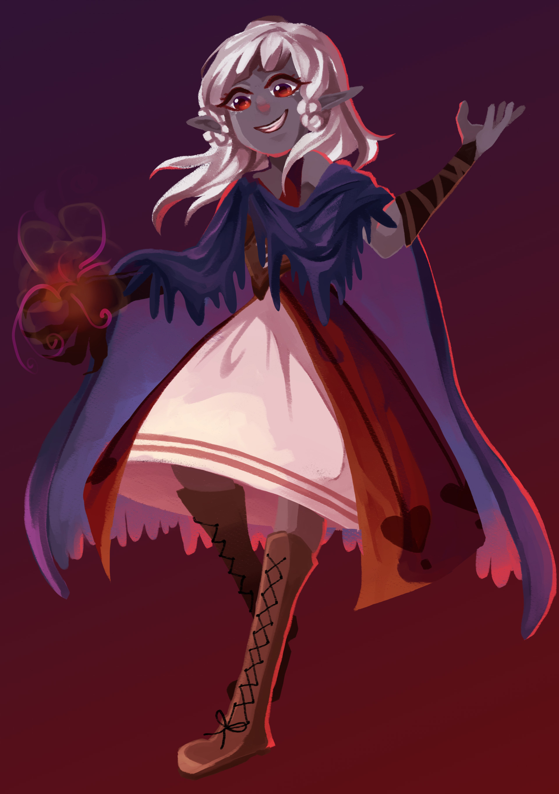 Artstation Warlock Drow Charlotte Char