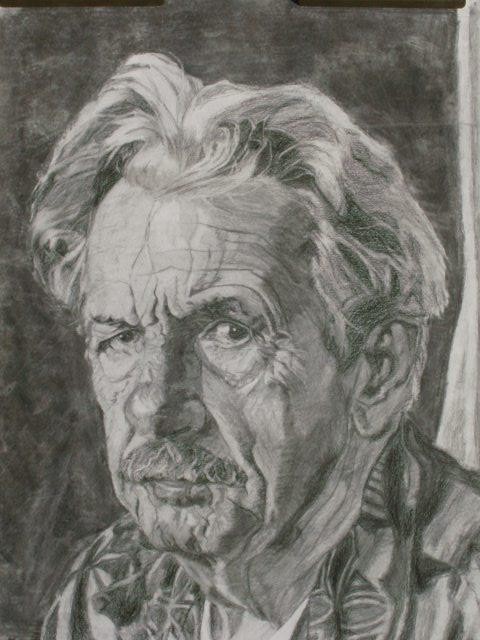 Einstein Charcoal Portrait