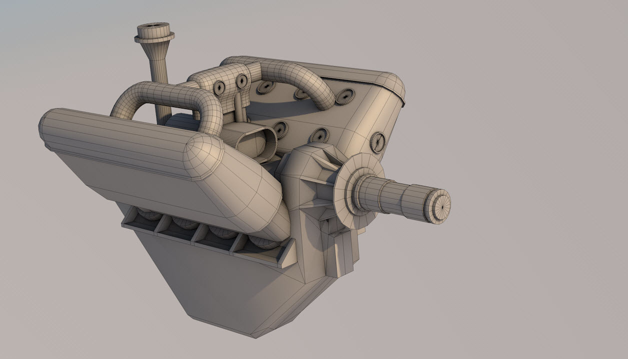10: Hispano-Suiza 8 engine (simplified)