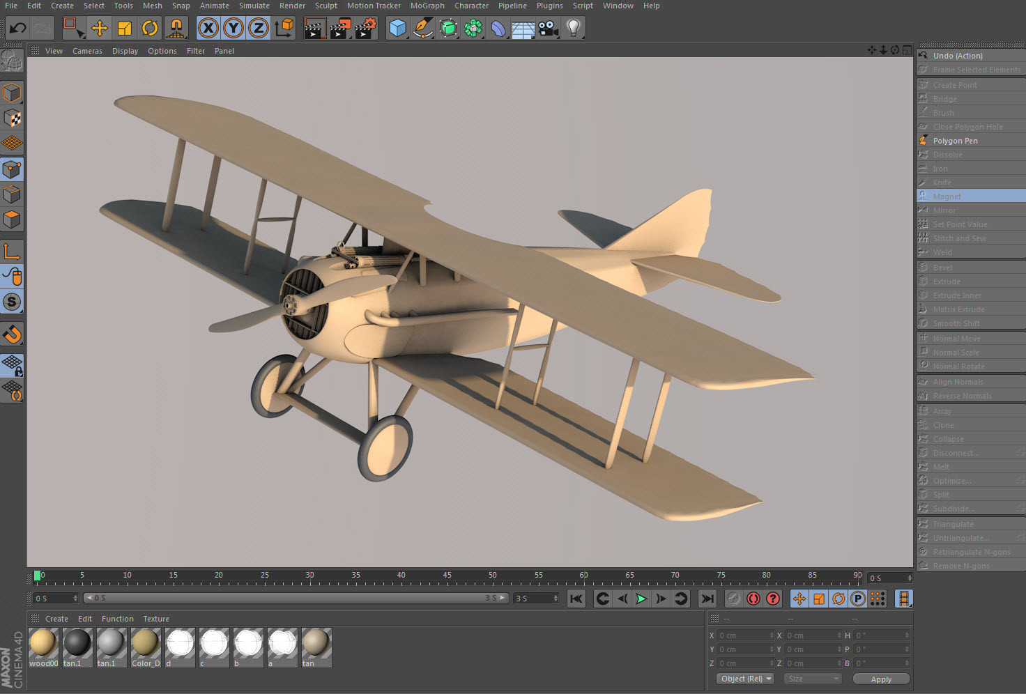17: Worked on the guns and the exhaust pipe and refining the wings