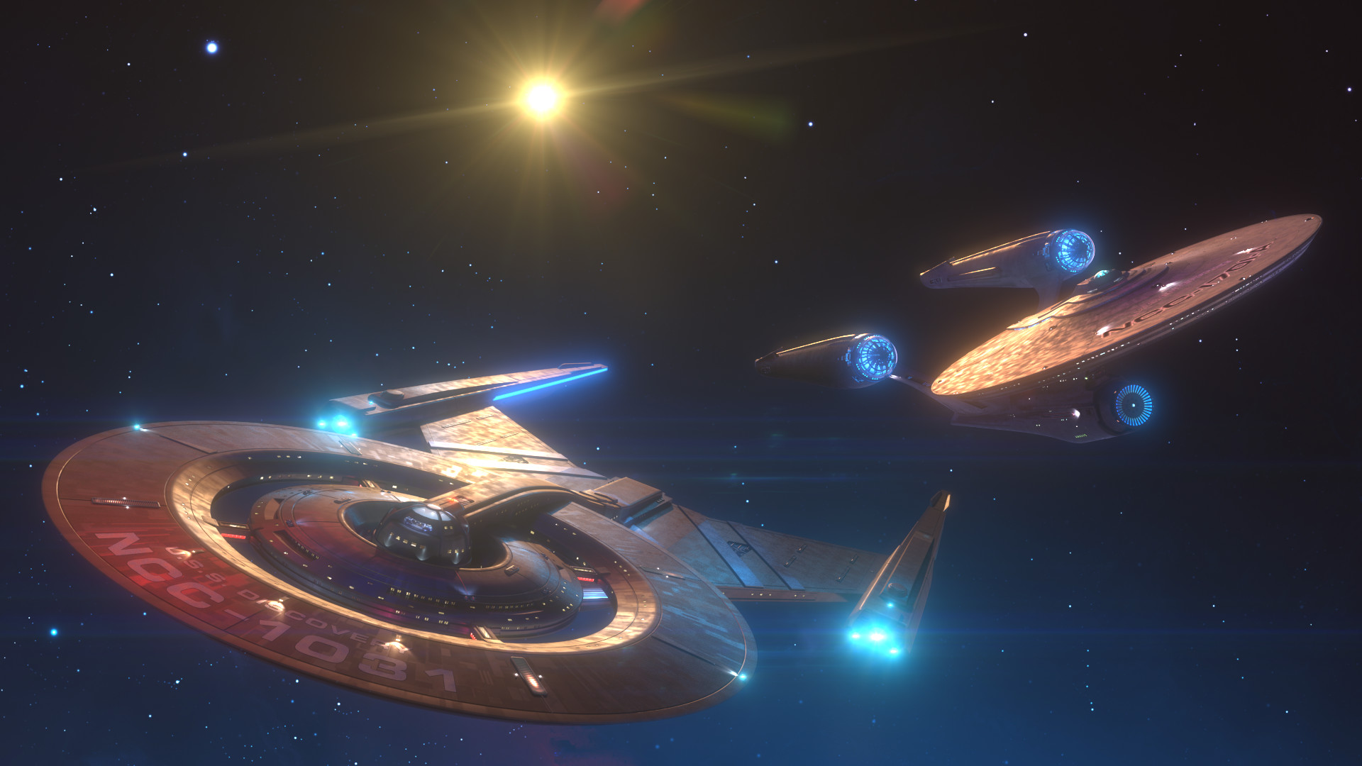 ArtStation USS Discovery and USS Enterprise A