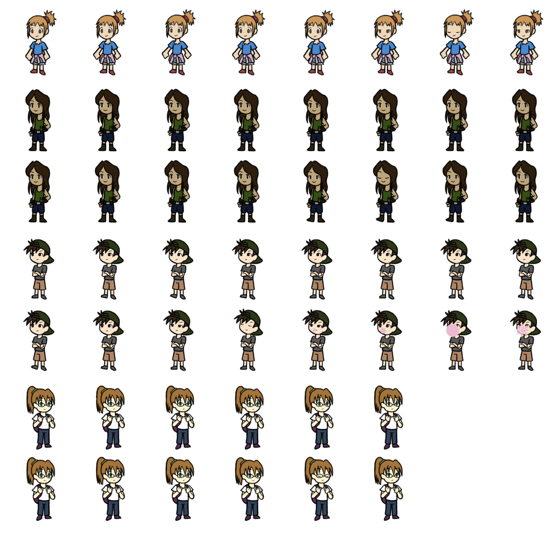 Images Of Anime Girl Sprite Sheet