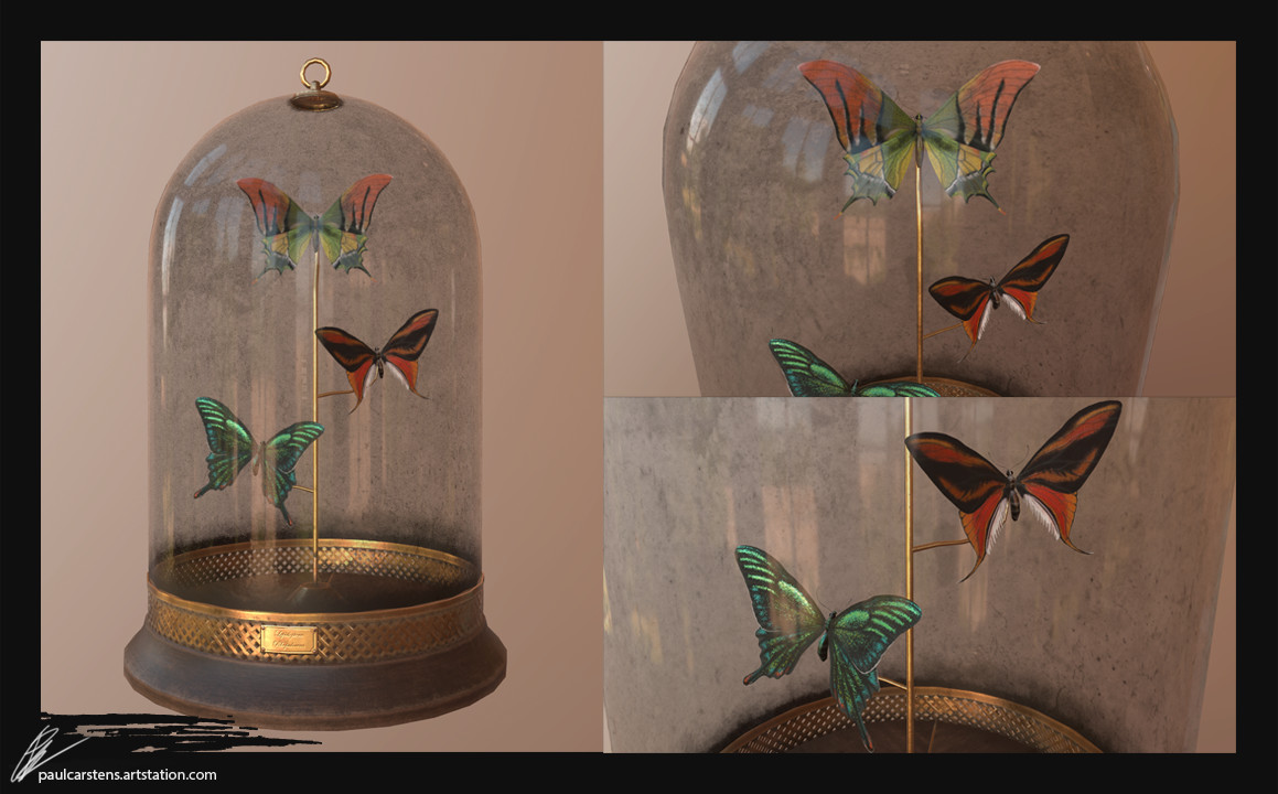 Butterfly Display Dome, 2472 tris.