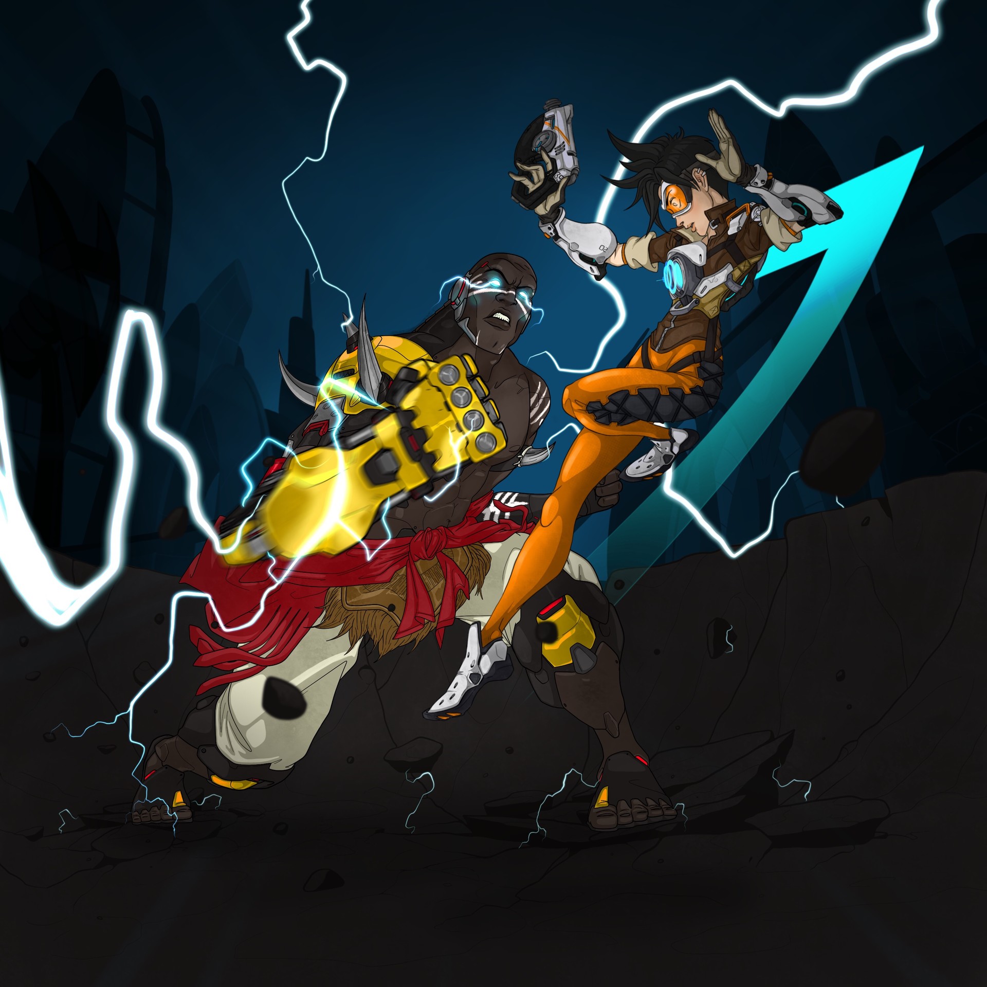 Artstation doomfist vs tracer