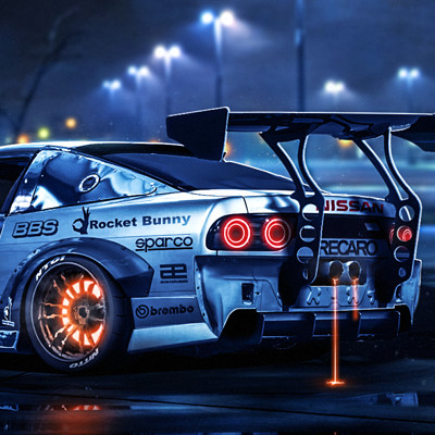 Artstation Nissan 240sx S13 Rocket Bunny Emil Arts Artstation Nissan 240sx S13 Rocket Bunny Emil Arts