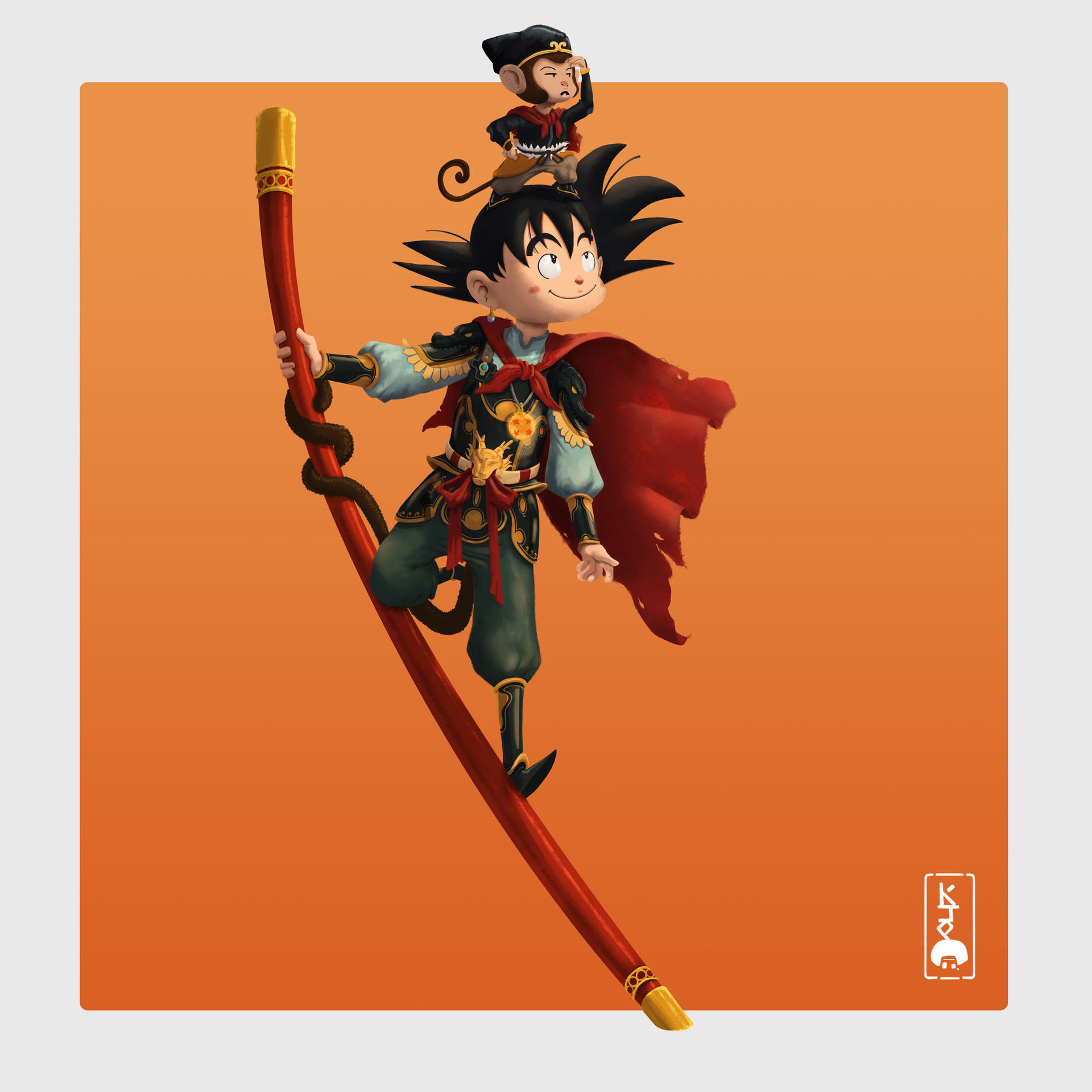 Artstation Character Design Challenge Sun Wukong Goku Kevin Jean Philippe