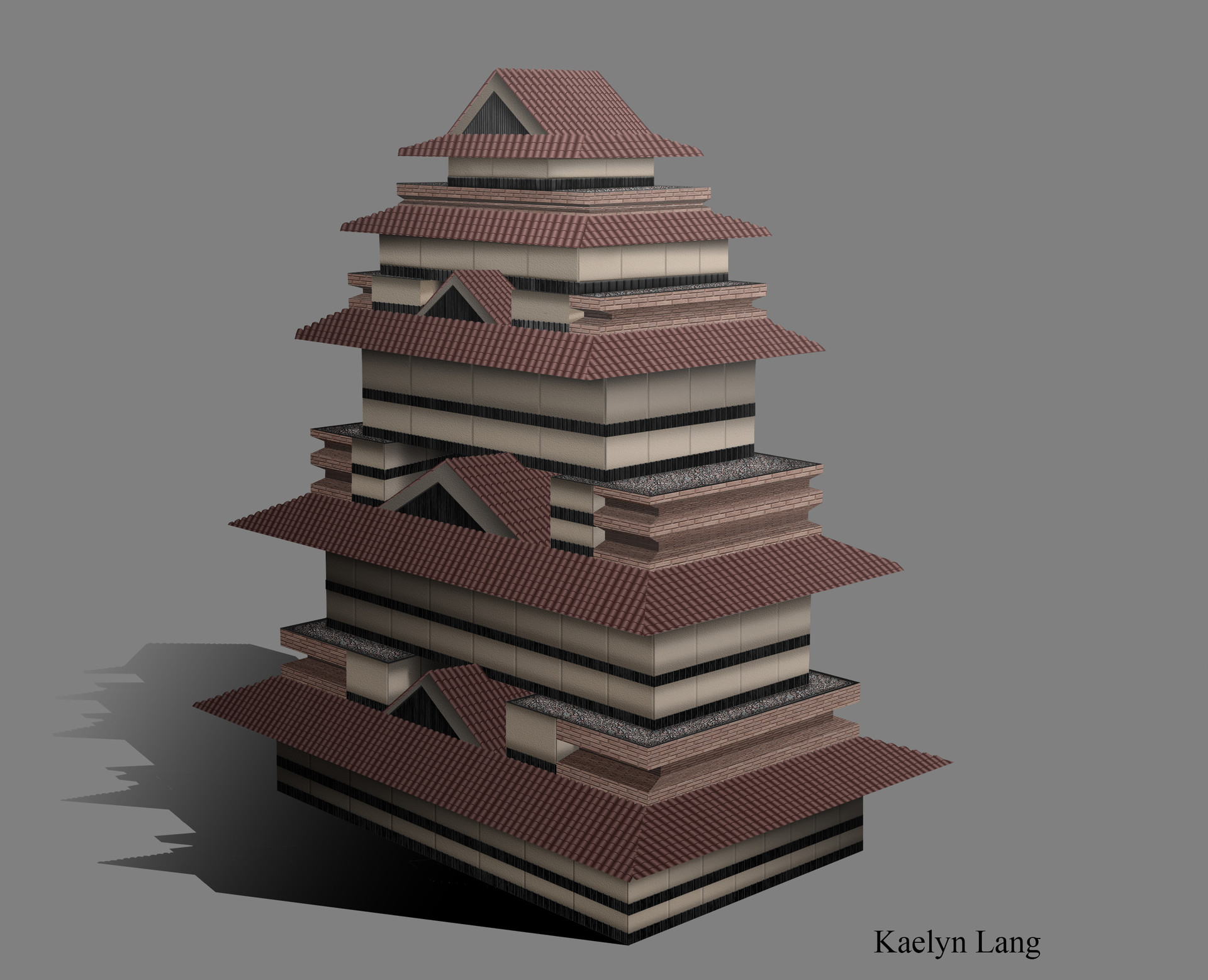 ArtStation - Kitbash Building: Brutalist and Japanese Temple