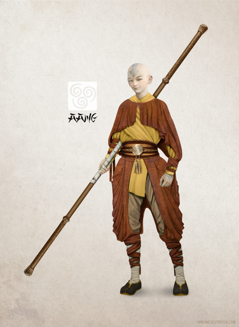 Artstation Avatar Aang Character Design