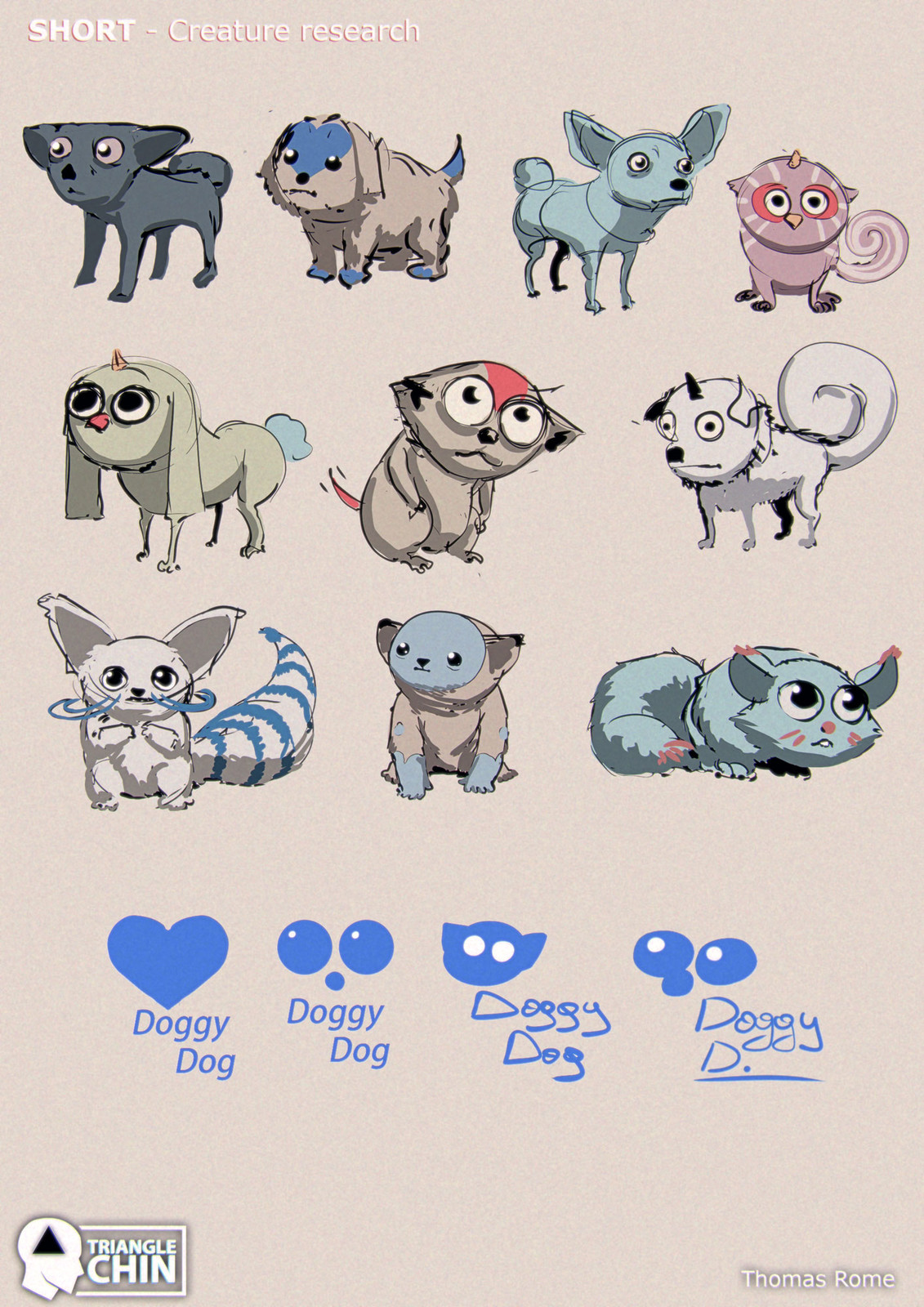 Creature design, a cute micro dog.