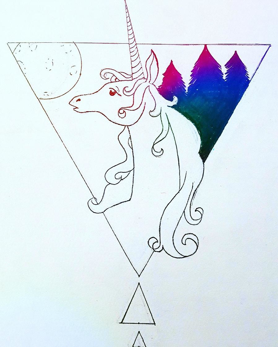Unicorn Tattoo Sketch by tifftoxic on DeviantArt
