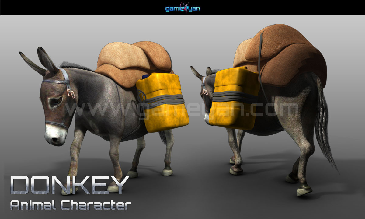 Artstation 3d Donkey Animal Character Animation Riyadh Gameyan