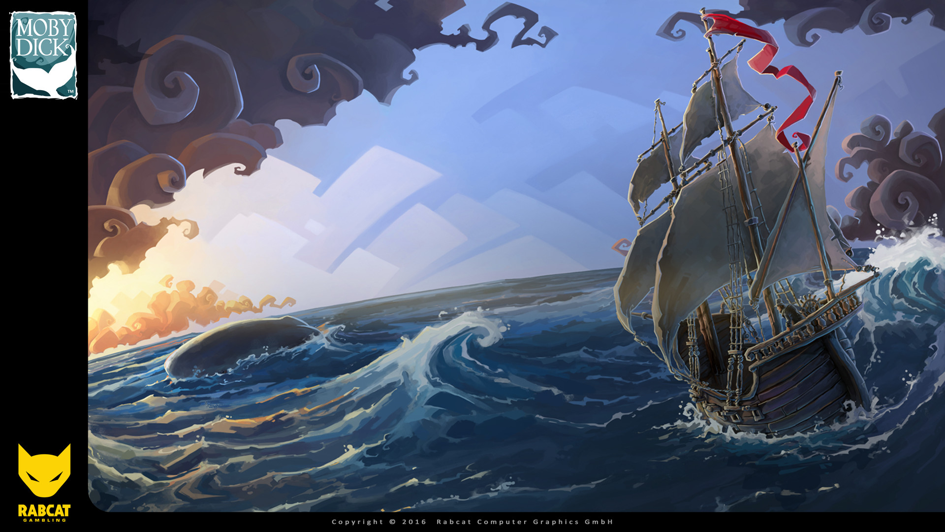Artstation Moby Dick 2d Loading Screen Rabcat Game Art