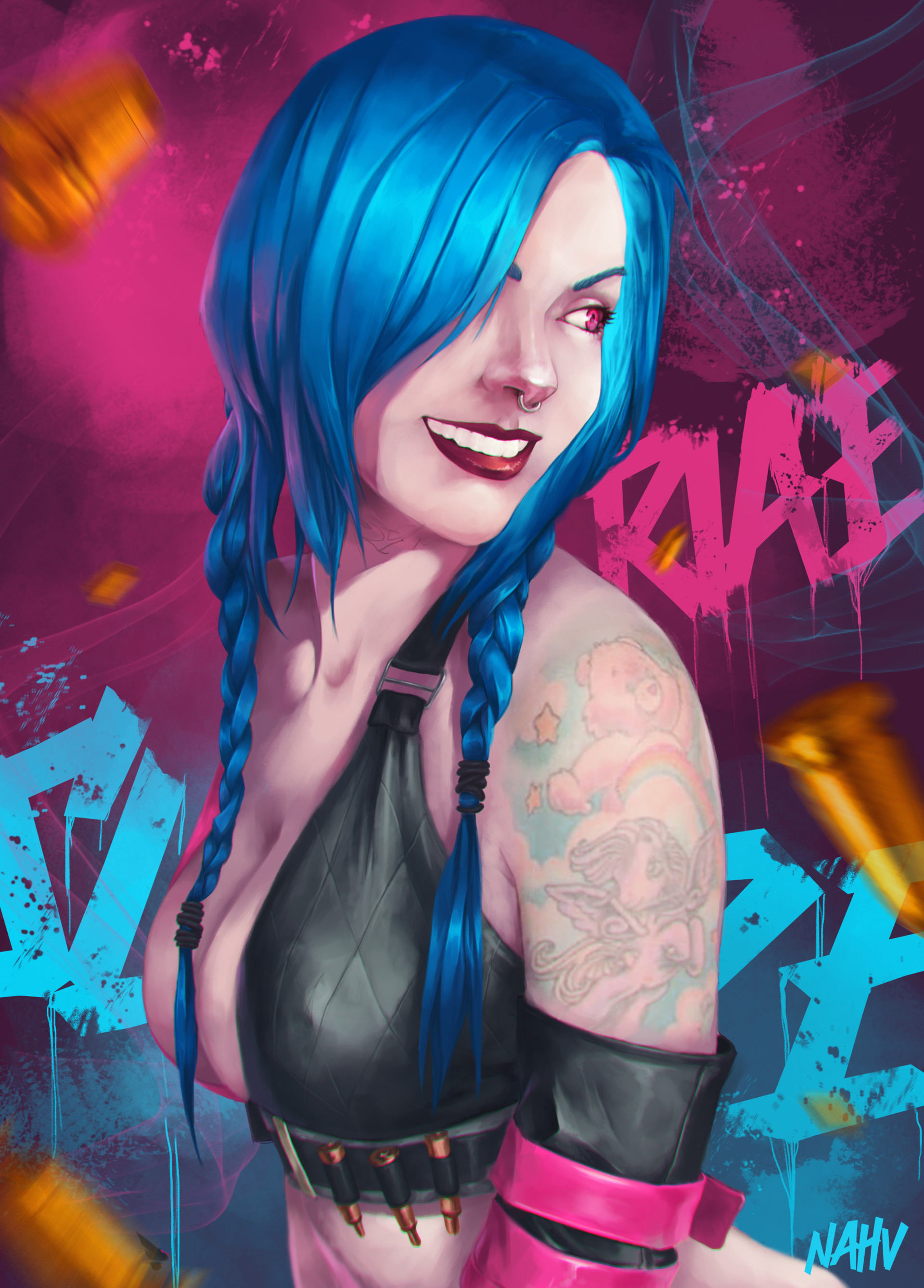 татуировка джинкс из аркейна