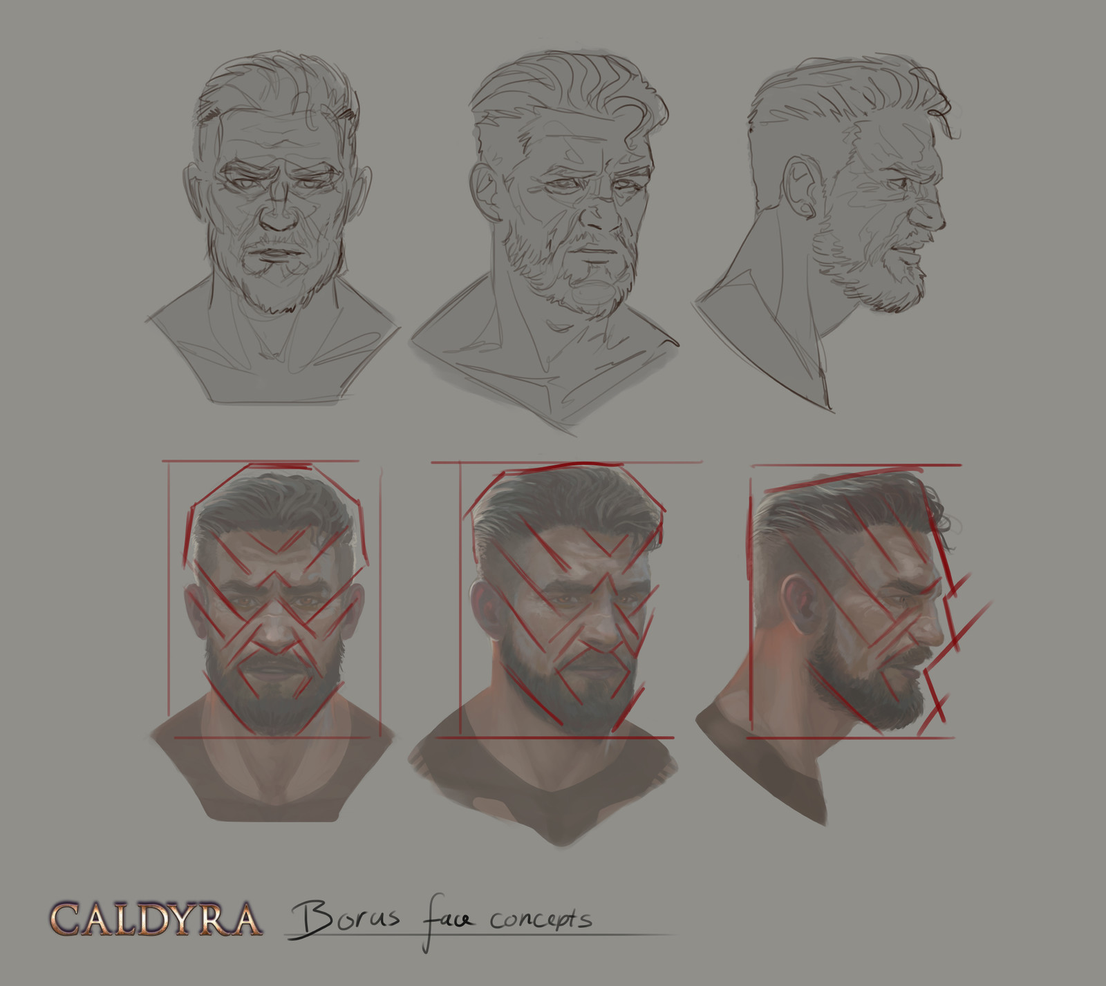 Creating a recognizable face. 