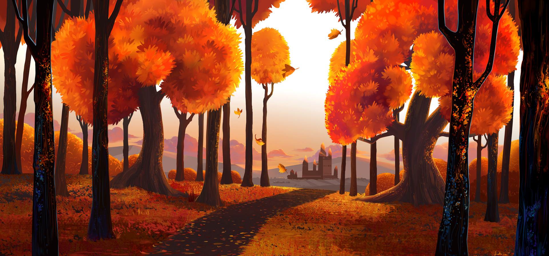Autumn Forest By Samantha Lee Imaginaryautumnscapes