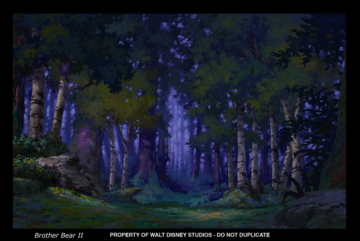 Artstation Brother Bear 2 Production Background Bernard Yohalin With a significant contrast in color palettes. brother bear 2 production background