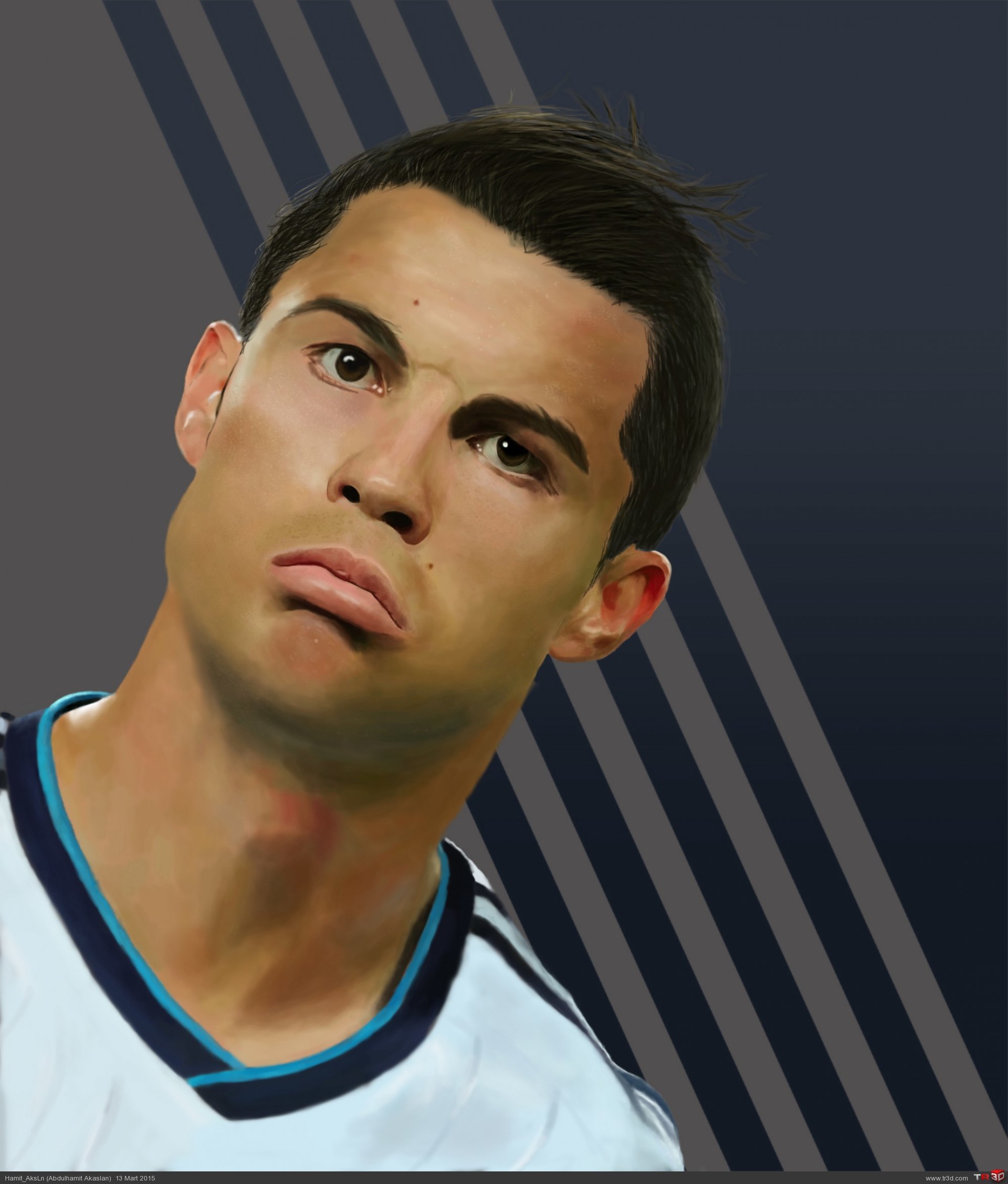 Artstation Cristiano Ronaldo Digital Painting With Mouse