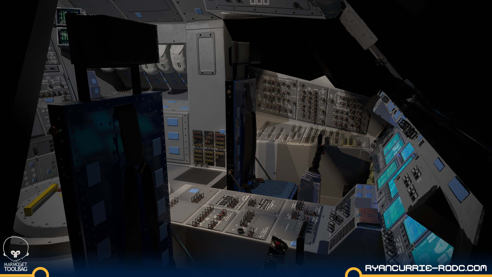 Artstation Space Shuttle Interior Flight Deck Ryan Currie