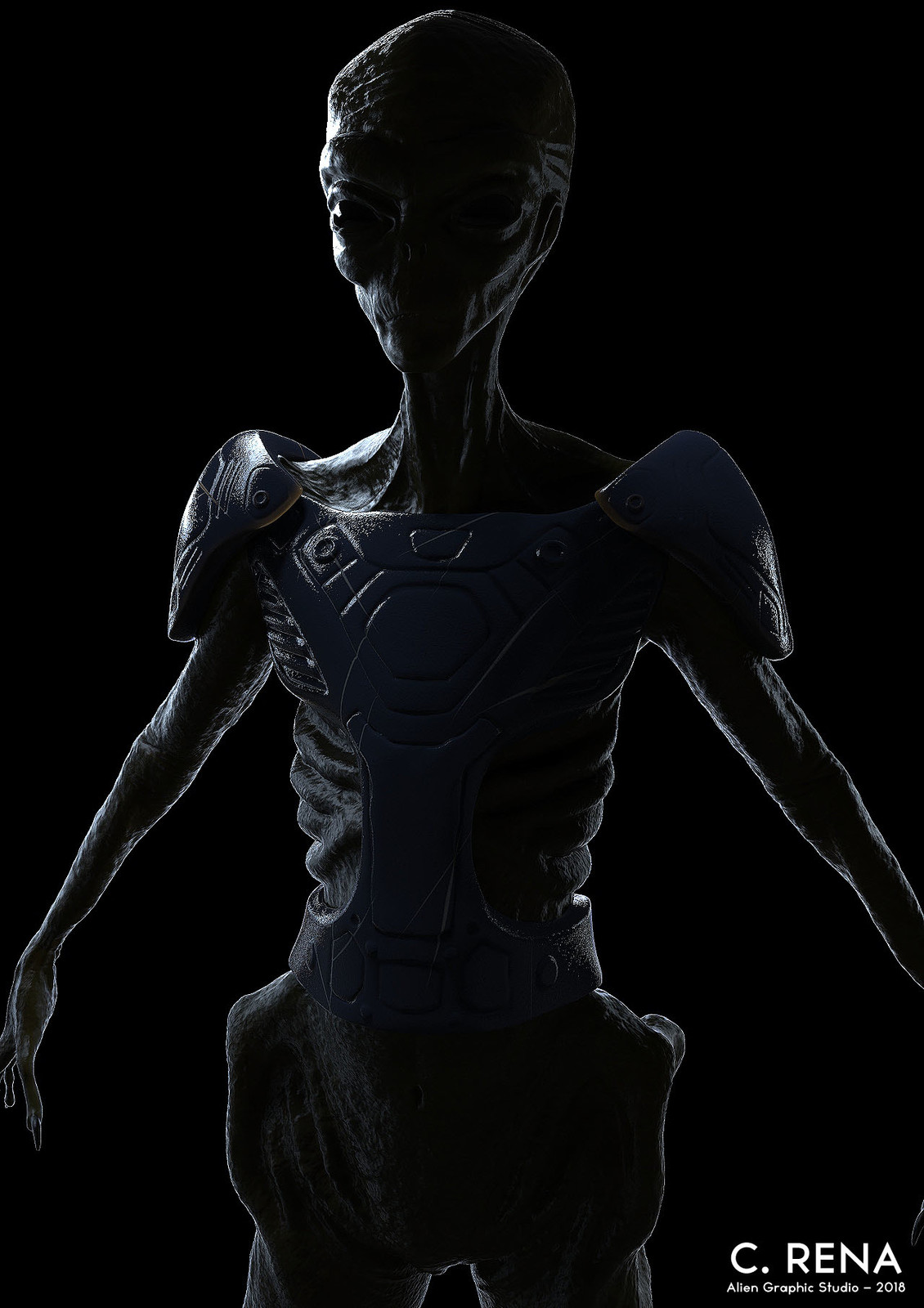 Keyshot render (blue armor)