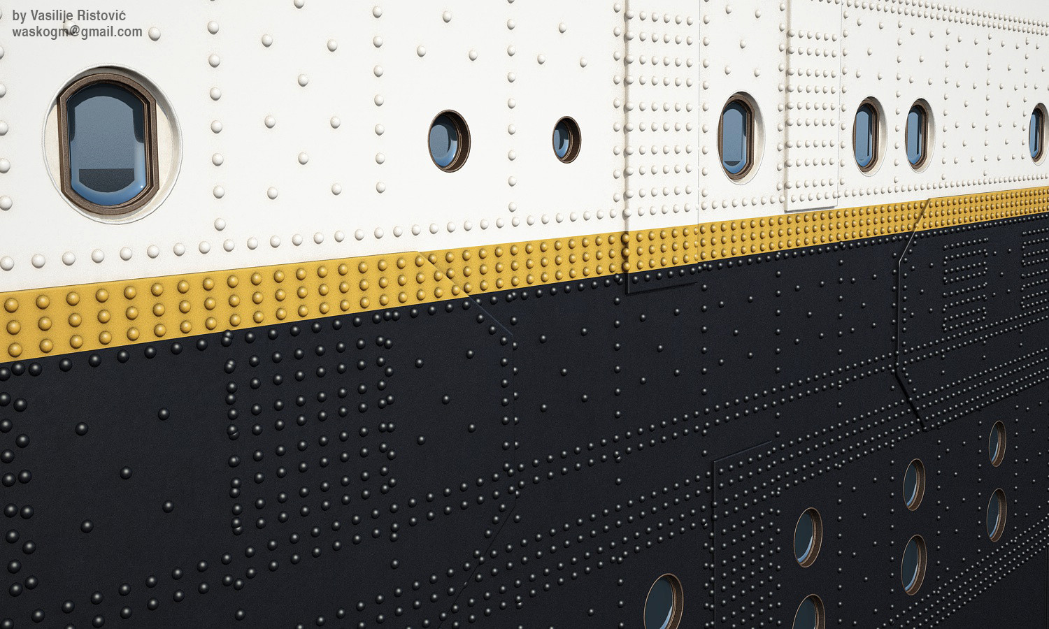 Vasilije Ristovic RMS Titanic 3D model WIP
