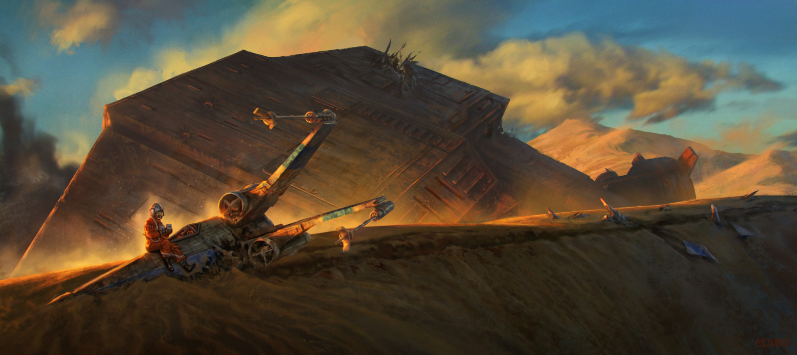 The work is complete, but you can use some common tricks to unify the elements.