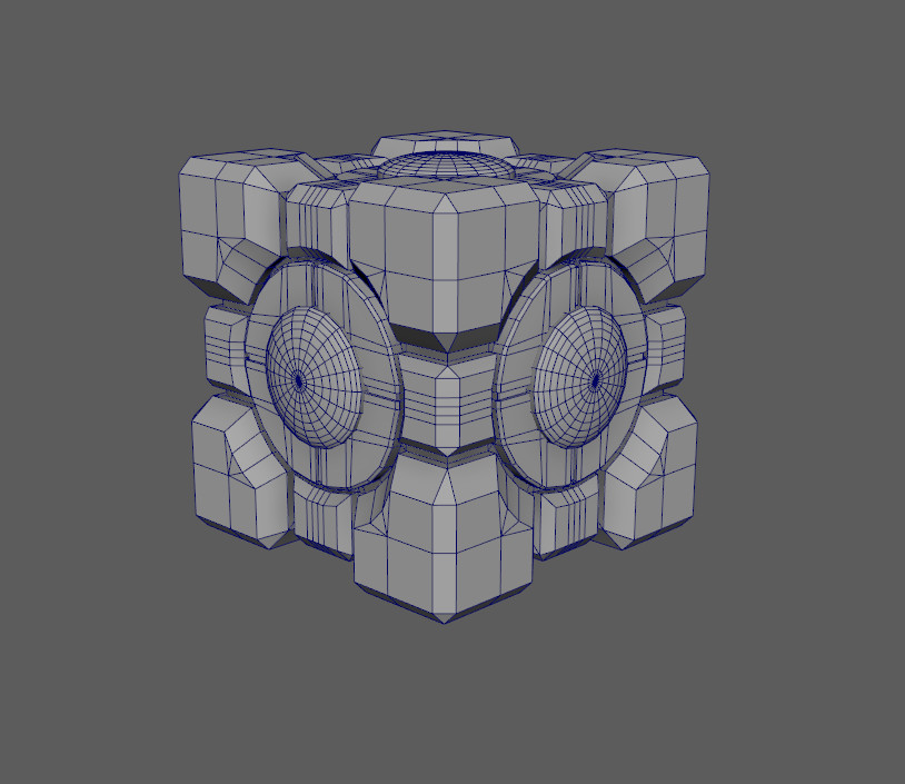 Artstation Lighting Rendering Experiment Using Companion Cube