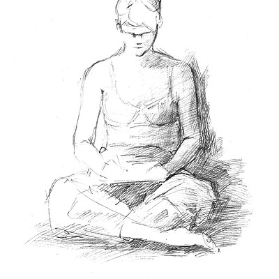 Ekaterina Mekachima Sketches Of Human Figures Pencil,Depression Easy Mental Health Drawings