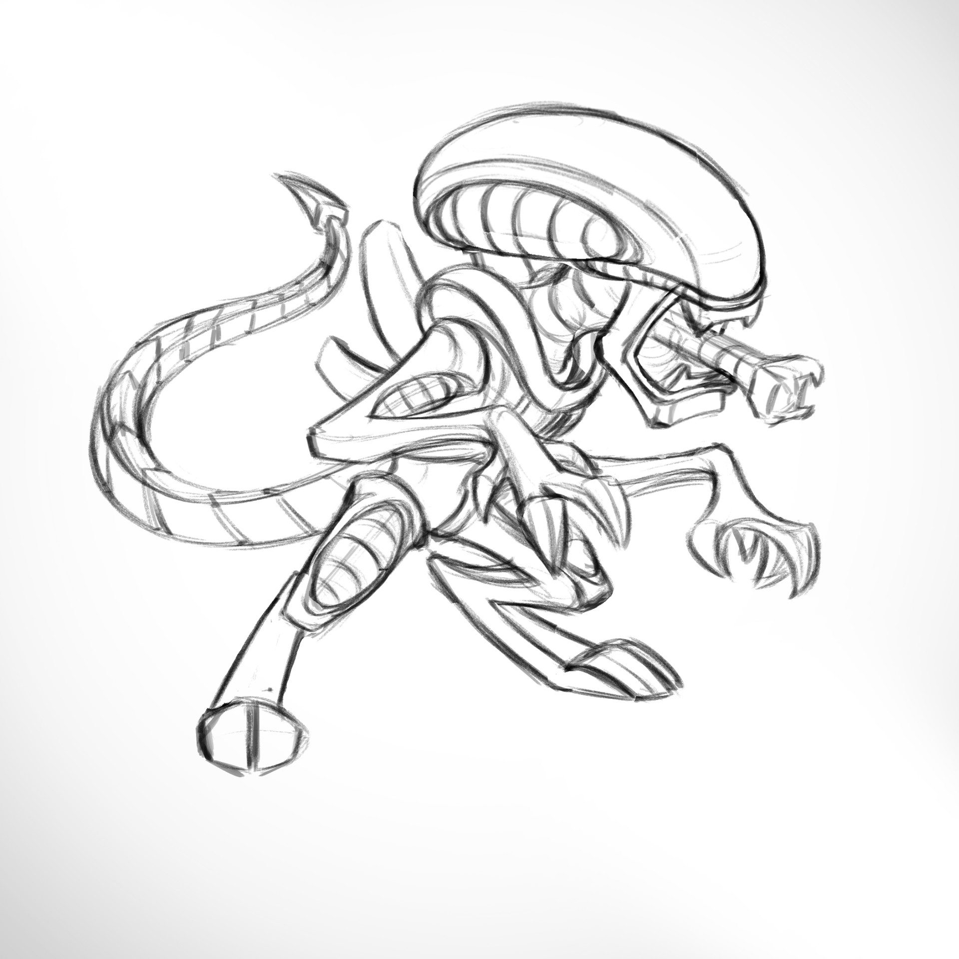 Artstation Disney Infinity Style Xenomorph Design Shane Smith