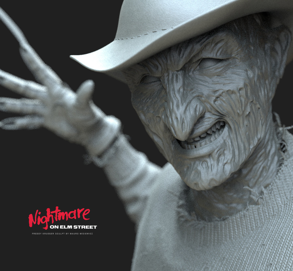 Artstation Freddy Krueger Tribute Sculpt Mauro Misiewicz
