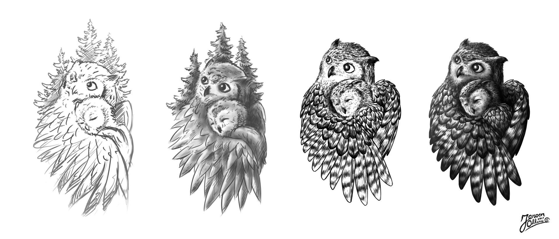 Details 74 family of owls tattoo best  ineteachers