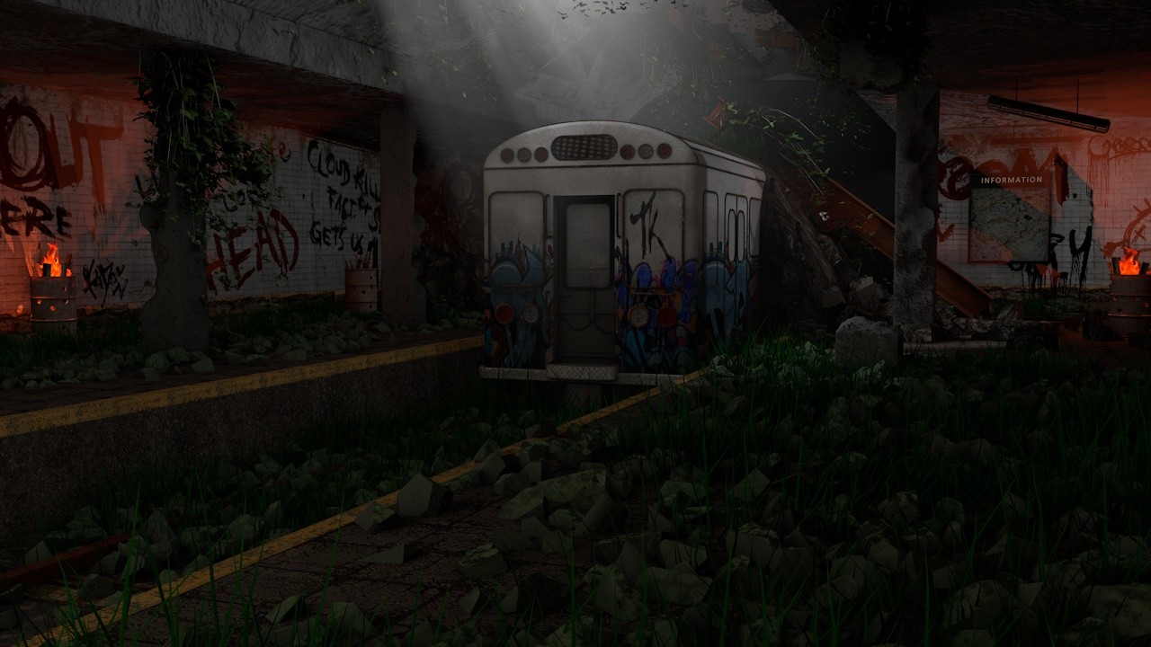 Artstation Post Apocalyptic Subway Station Daniel Humphrey