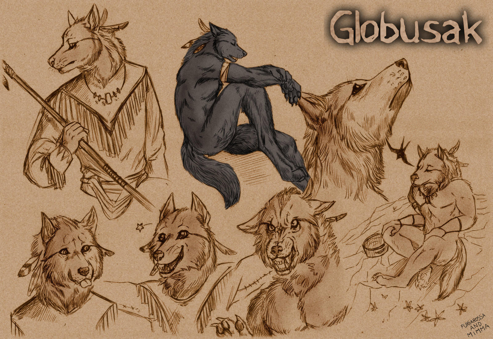 Study on the character Globusak the wolf, commission for Globusak on FurAffinity
