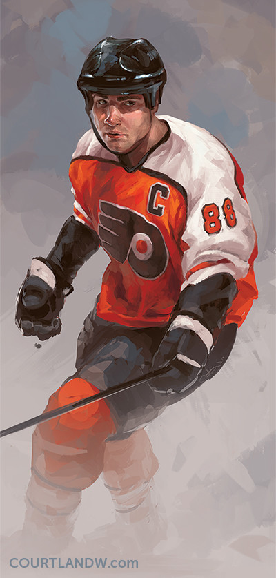 ArtStation - Eric Lindros portrait