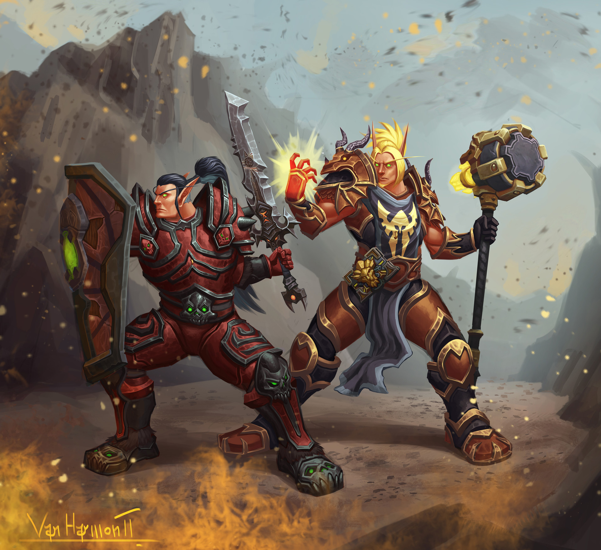 Artstation Blood Elf Paladins J B Van Harmontt