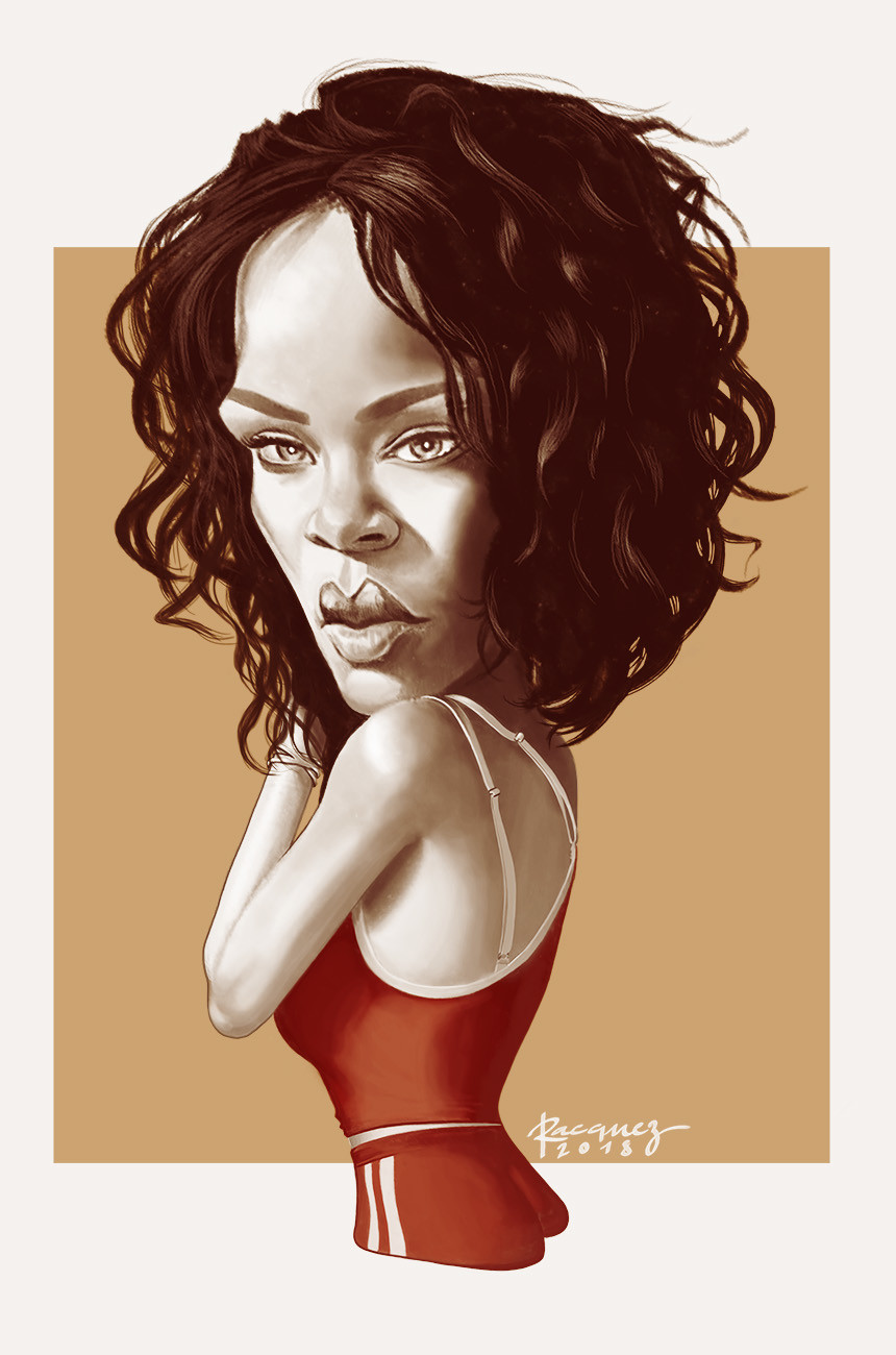 ArtStation - Rihanna caricature
