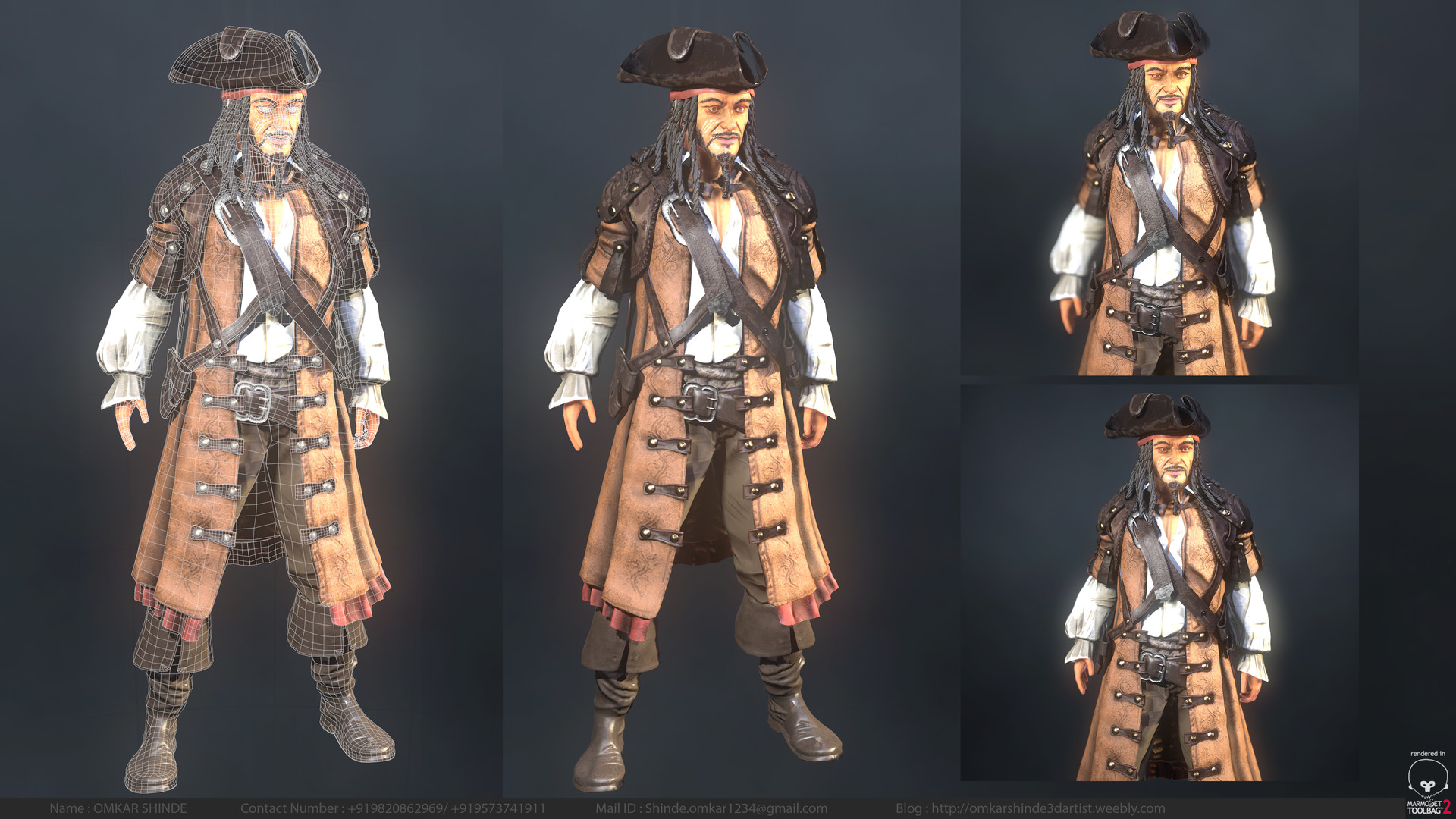 Artstation Pirate 3d Game Character Omkar Shinde Omi