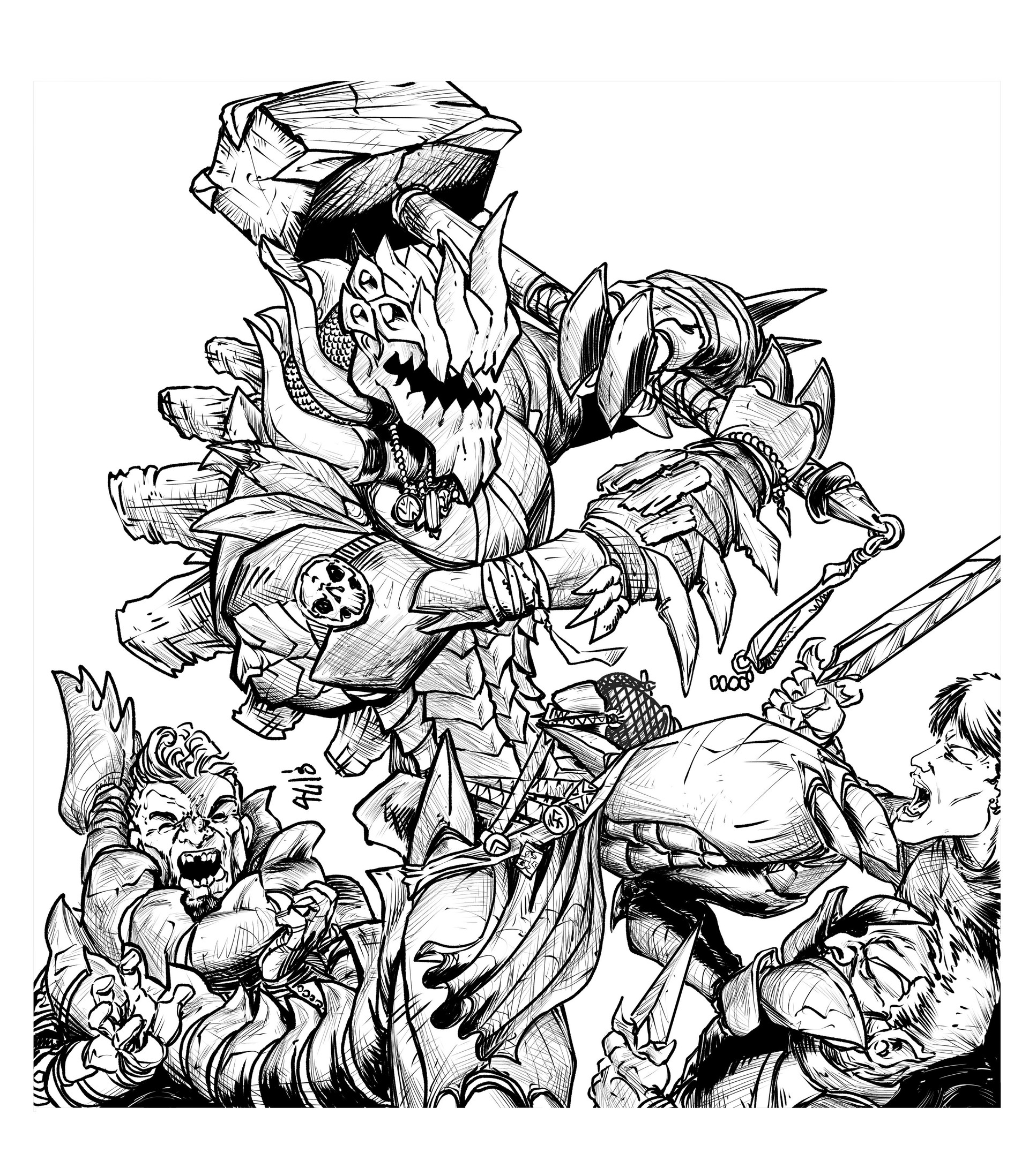 Artstation Rpg Commission Mos Zef Dragonkin Paul Way