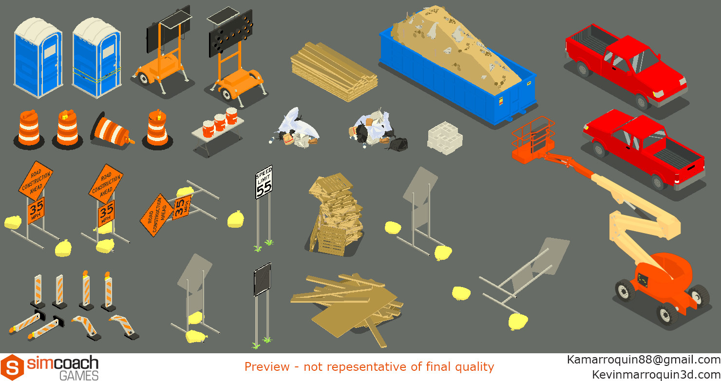 ArtStation Site Coach Start Smart Construction Props